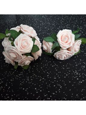Several Faux Elegant Pink Roses